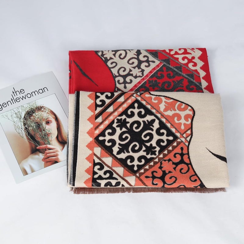 EXTREE Scarfs for Women Pashmina Silky Shawl Wrap for Evening Dressing Blanket Open Front Poncho Cape - Image 4